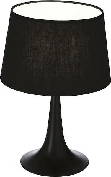 Ideal Lux - Lampada da tavolo LONDON 1xE27/60W/230V nera