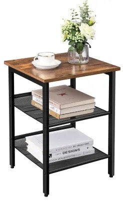 Tavolino d'appoggio ELDUR marrone/nero