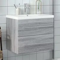 Mobile da Bagno con Lavabo Integrato Grigio Sonoma 3278774