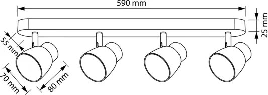 Brilagi - Faretto a LED RGBW dimmerabile NUGGET 4xGU10/4,8W/230V nero/oro
