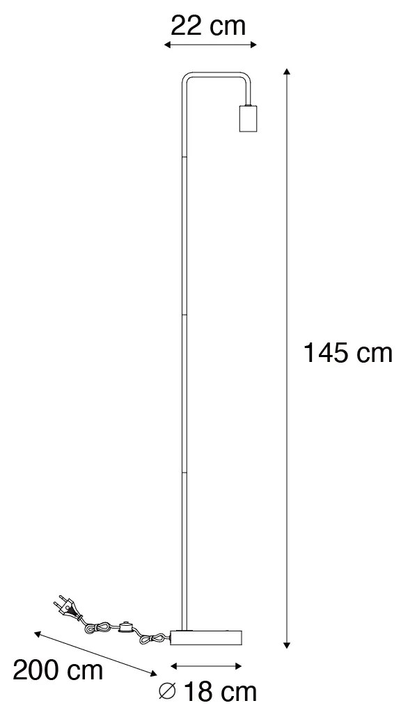 Lampada da terra moderna bronzo - Facil