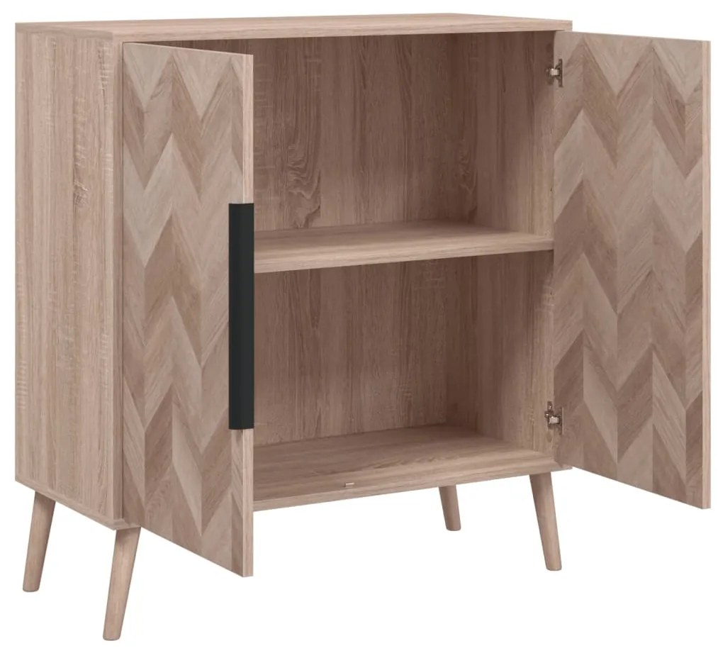 Credenza rovere sonoma 80x38,5x88 cm in legno multistrato