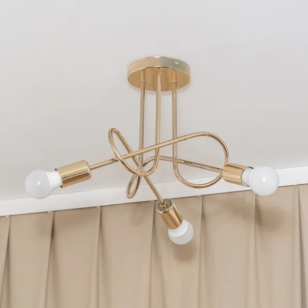 Plafoniera OXFORD 3xE27/15W/230V, dorata