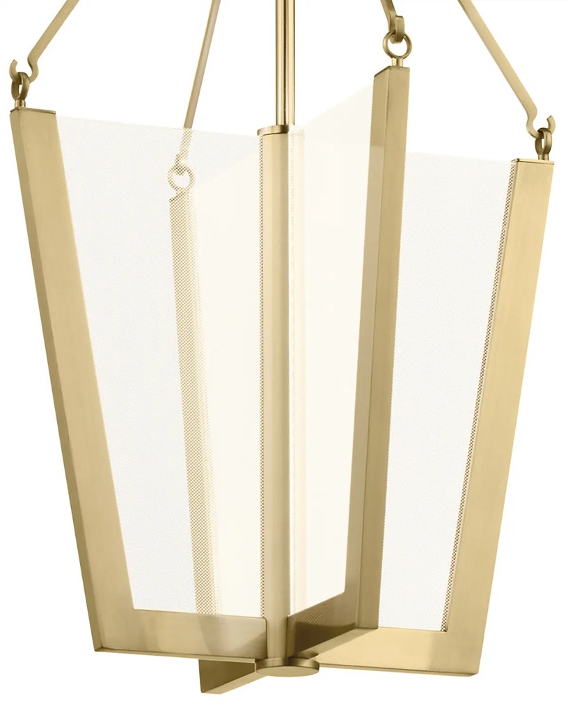 Lampadario Industrial Nordico Calters Alluminio Oro Champagne Led 49W 3000K