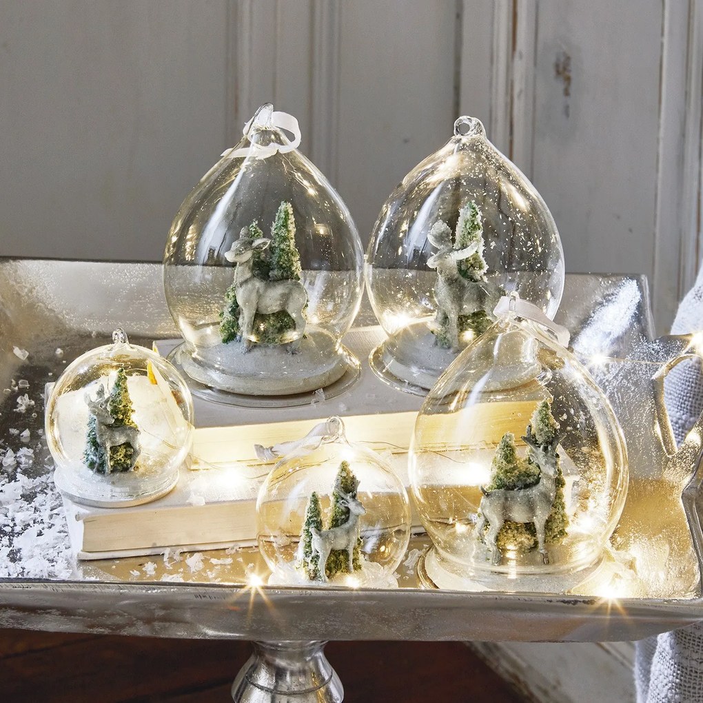 LOBERON Set di 5 decorazioni natalizie Winterforest