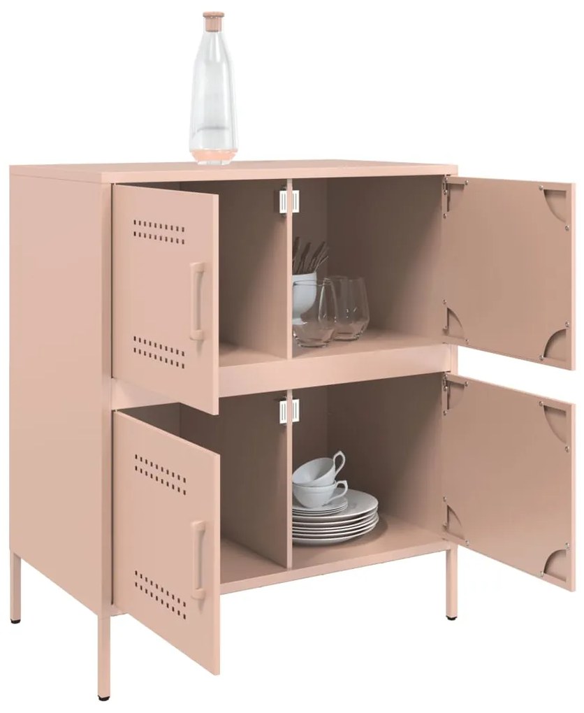 Credenza rosa 68x39x79 cm in acciaio