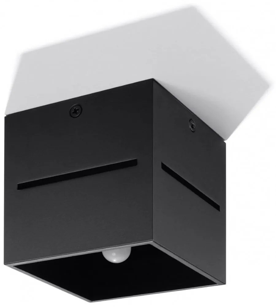 Plafoniera Quadrata da Soffitto in Alluminio LOBO G9 Nera da interno Colore del corpo Nero