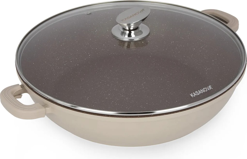 Casseruola 36 cm con coperchio I Giganti design taupe