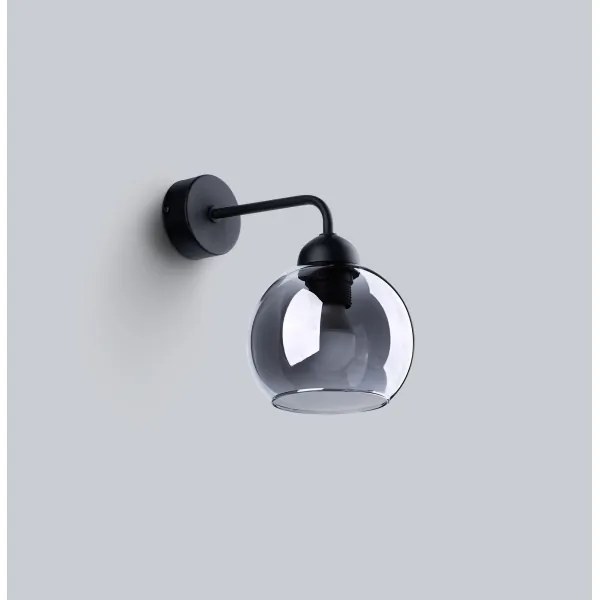 Sollux SL.1139 - Lampada da parete ALINO 1xE27/60W/230V nera