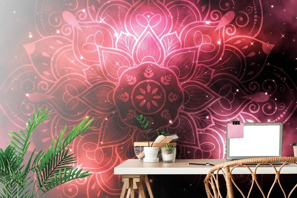 Carta da parati – Mandala con sfondo galattico