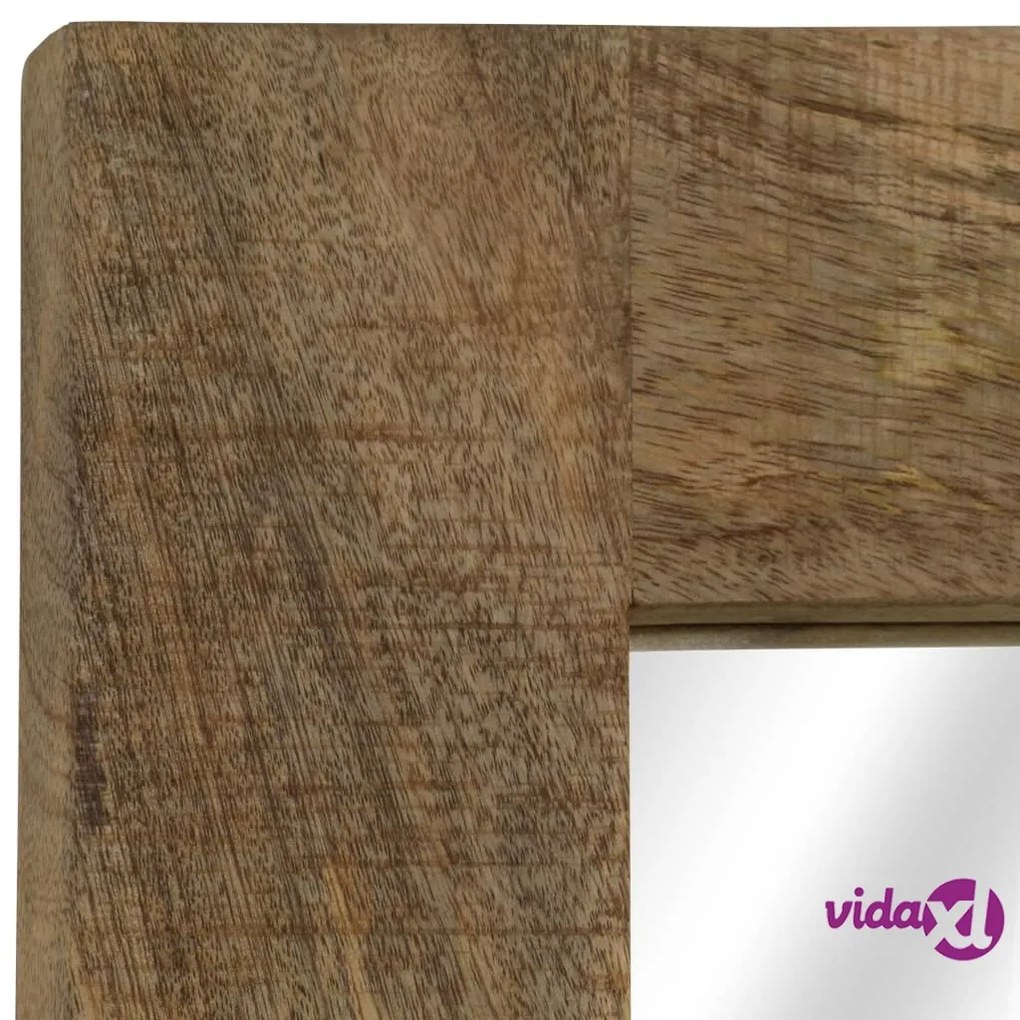 vidaXL Specchio in Legno Massello di Mango 50x110 cm