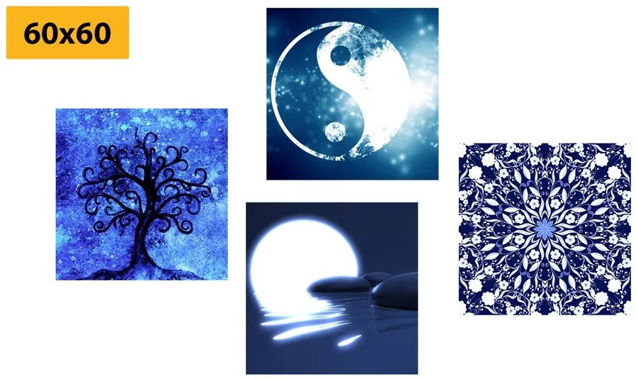 Set di quadri – Feng Shui in blu