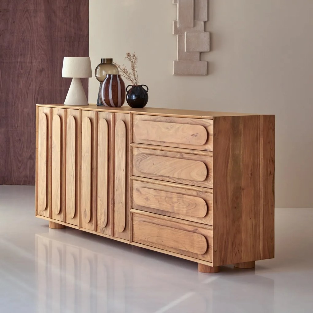 Tikamoon - Credenza Olga in acacia massello 200 cm