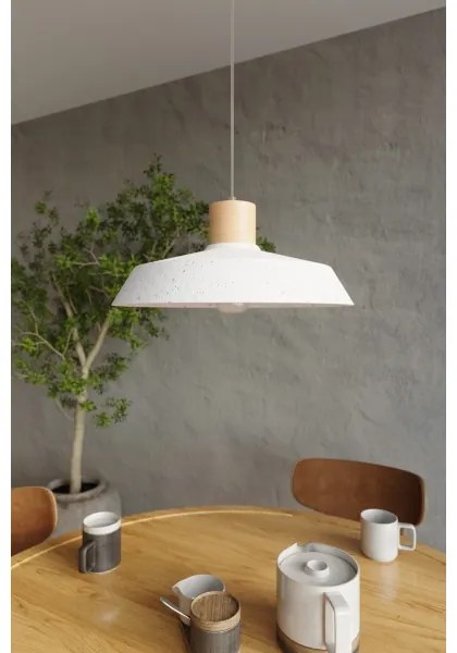 Sollux SL.0282 - Lampadario a sospensione con filo AFRA 1xE27/60W/230V grigio/legno naturale