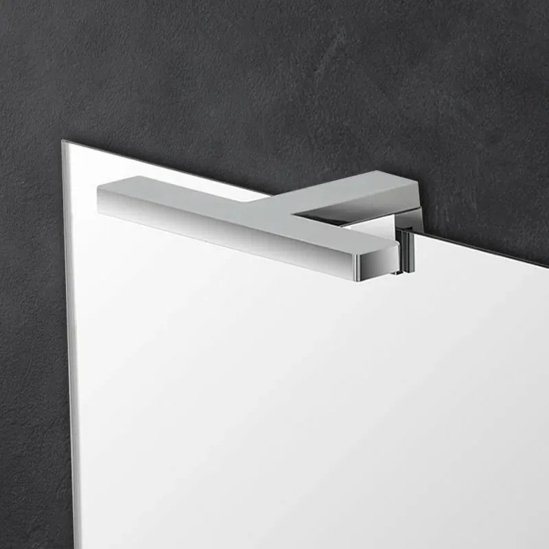 Lampada LED per specchio 18 cm cromo lucido con doppia installazione