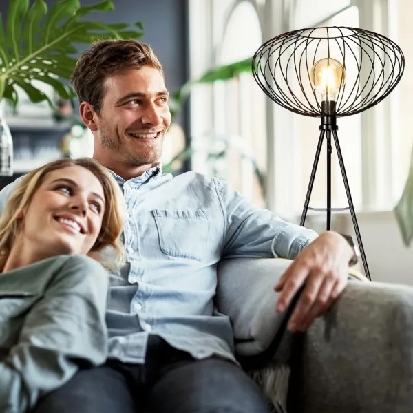 BK Licht 1470 - Lampada da terra RETRO 1xE27/40W/230V