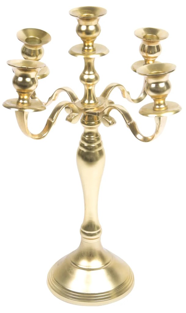 Candelabro a 5 fuochi Versailles dorato