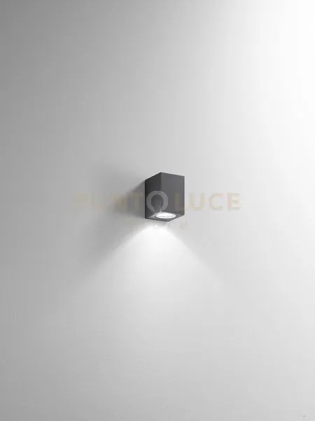 Applique alluminio colore antracite monolite 1 luce attacco gu10 h....