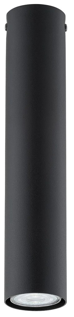 Plafoniera Moderna Faretto Marduk 1 Luce Acciaio Nero 30 Cm