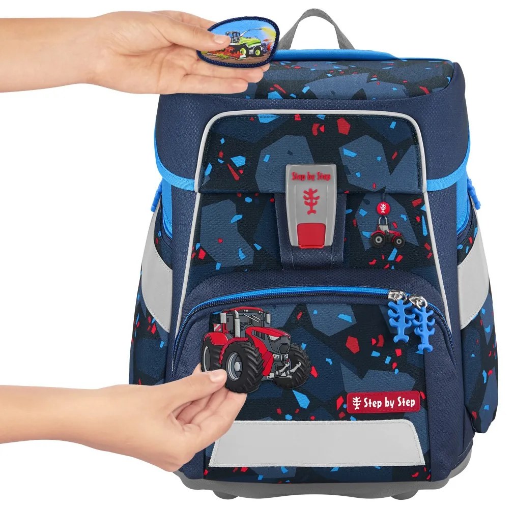 Zaino scuola SPACE - set 5 pezzi, Step by Step Tractor Freddy