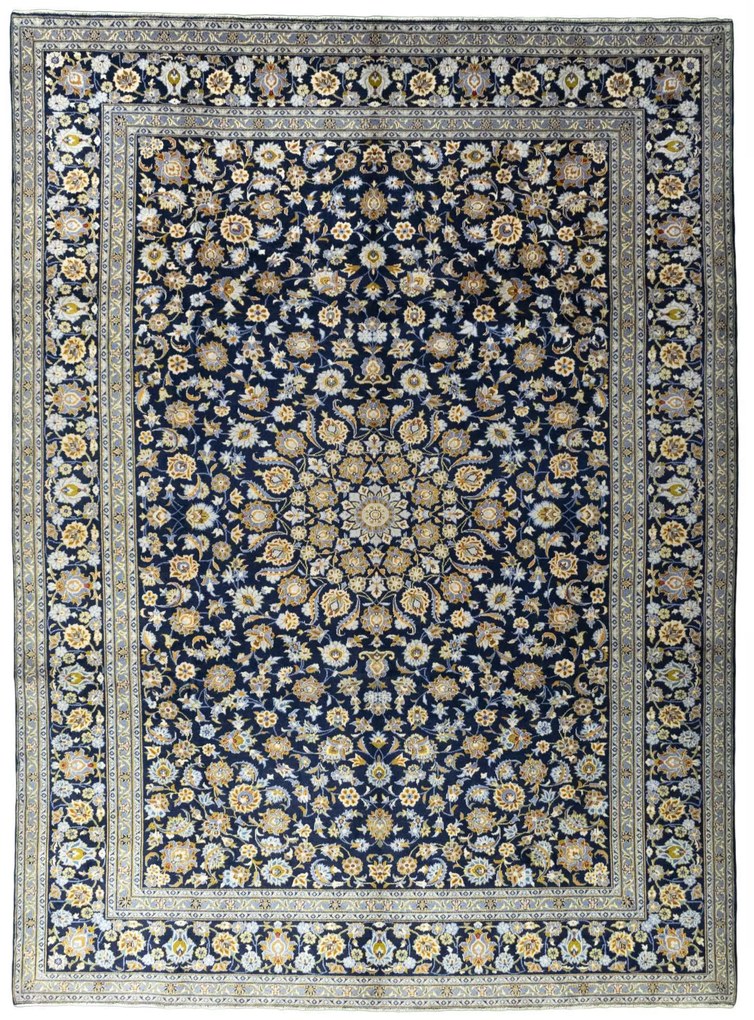 Kashan Tappeto persiano 300x410 Blu (Iran) Annodato A Mano
