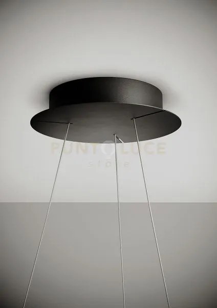 Anello sospensione nero verniciato diam.78cm 3000k 3068lm 47w