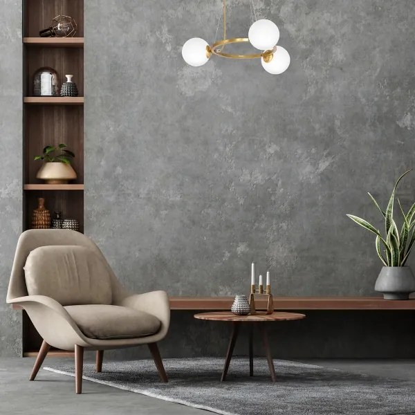 Lampadario a sospensione con filo VIENNA 3xE14/40W/230V oro