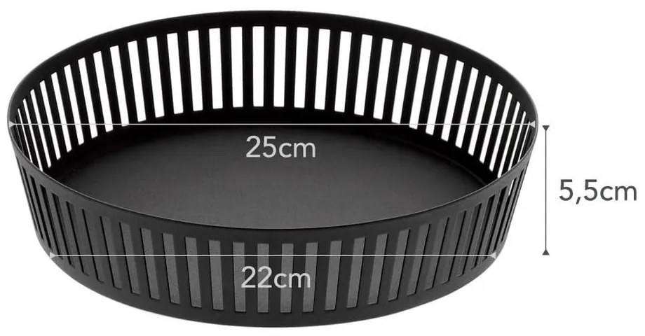 Fruttiera nera , ⌀ 25 cm Tower - YAMAZAKI