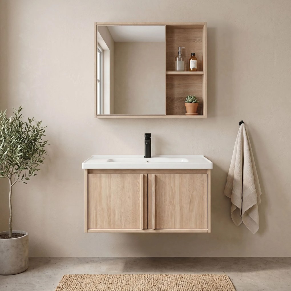Set di mobili da bagno con lavabo Gama T25023 BXM 70CM