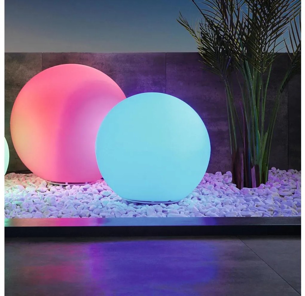 Eglo 98105 - Lampada da terra LED RGBW da esterno MONTEROLO-C 1xE27/9W/230V IP65 ø300