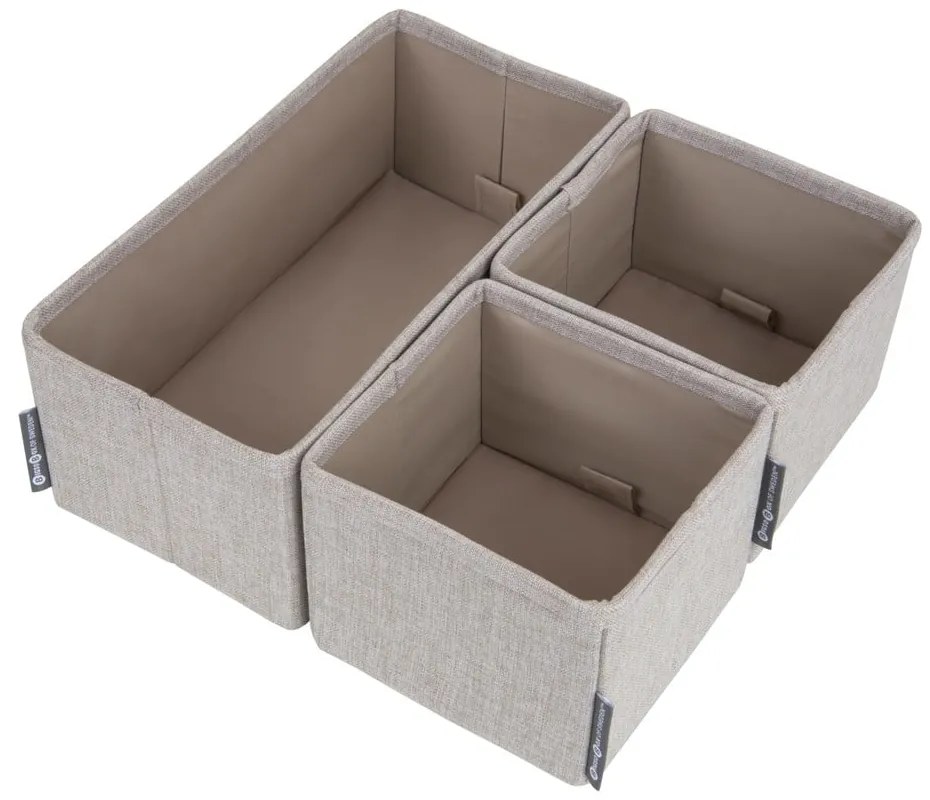 Set di 3 organizer per cassetti beige - Bigso Box of Sweden