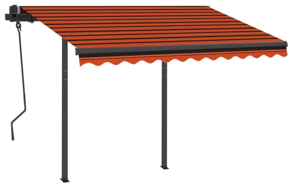 Tenda da Sole Retrattile Automatica 3x2,5 m Arancio Marrone