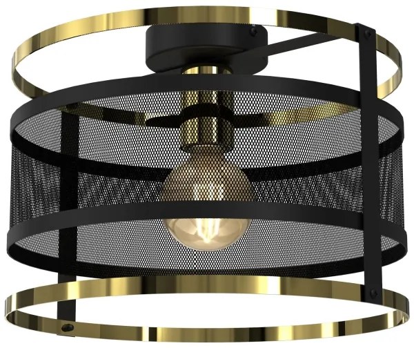 Lampadario a plafone RIM 1xE27/60W/230V nero/oro