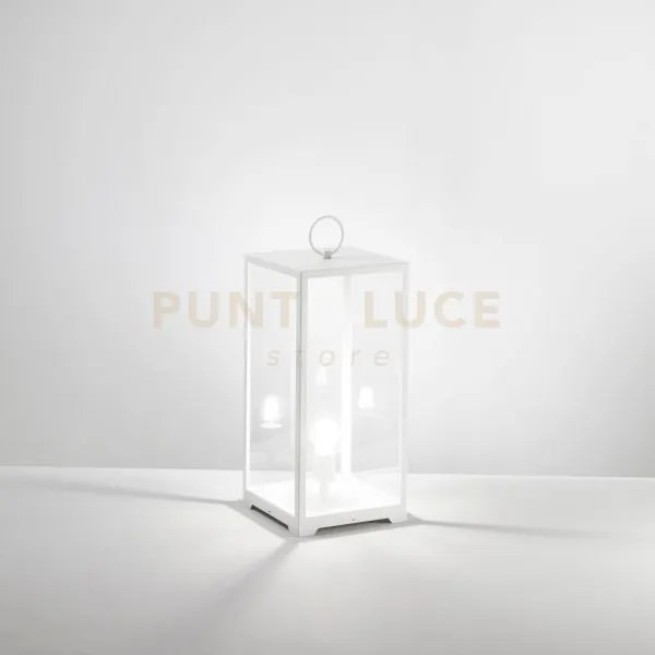 Lume mirage bianco 1 luce attacco e27 ip44 25x25x53cm cavo 250cm in...