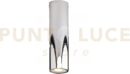 Plafoniera-faretto fluke tonda cromo 1 luce attacco gu10 5,5x5,5x20cm