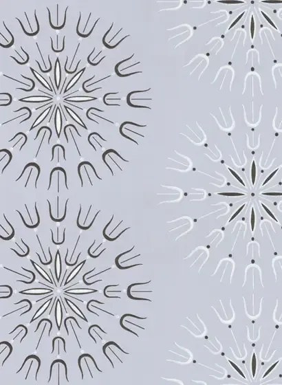 Cole & Son Carta da parati Fioretti - Hellgrau/ Schwarz/ Weiß