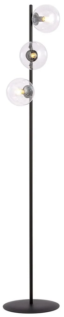 Piantana in Acciaio ROSSI LP3 Grafite/Miele/Trasparente 3xE14