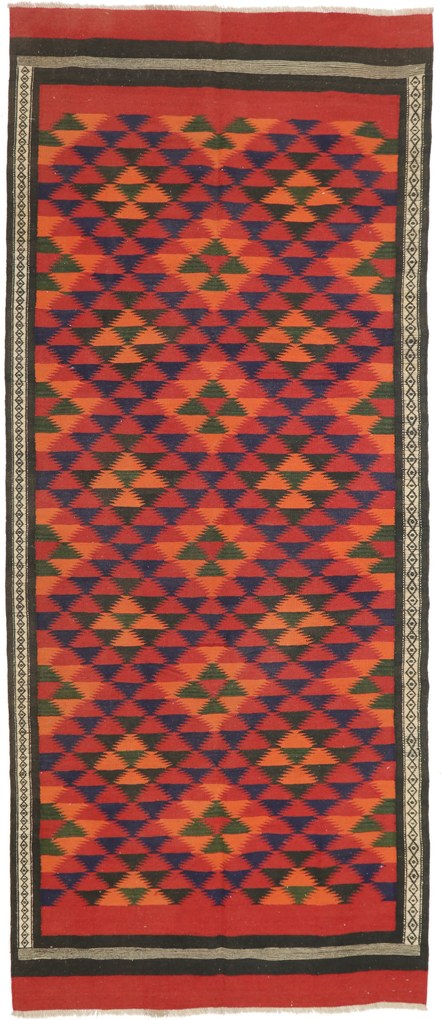 Kilim Tappeto 160x370 (Iran) Tessuto A Mano