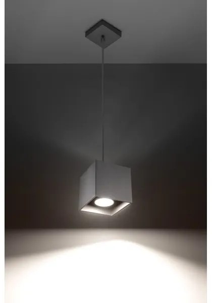 Lampadario a sospensione con filo QUAD 1 1xGU10/40W/230V grigio