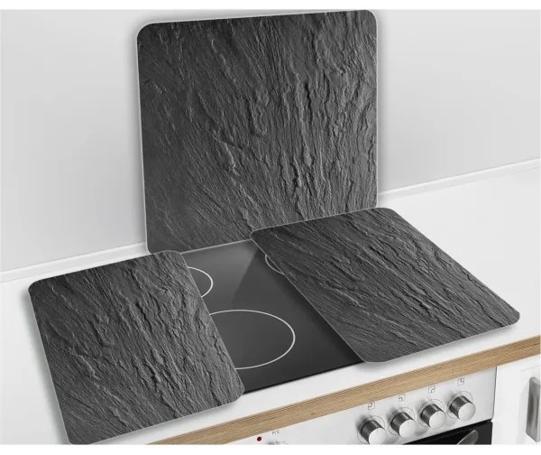 WENKO 2712984500 - Piastra di copertura ABDECKPLATTE - NEUTRO 56x50 cm nera/trasparente