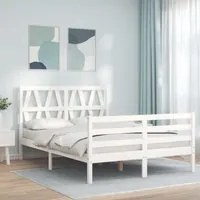 Giroletto con Testiera Bianco Double in Legno Massello 3194352