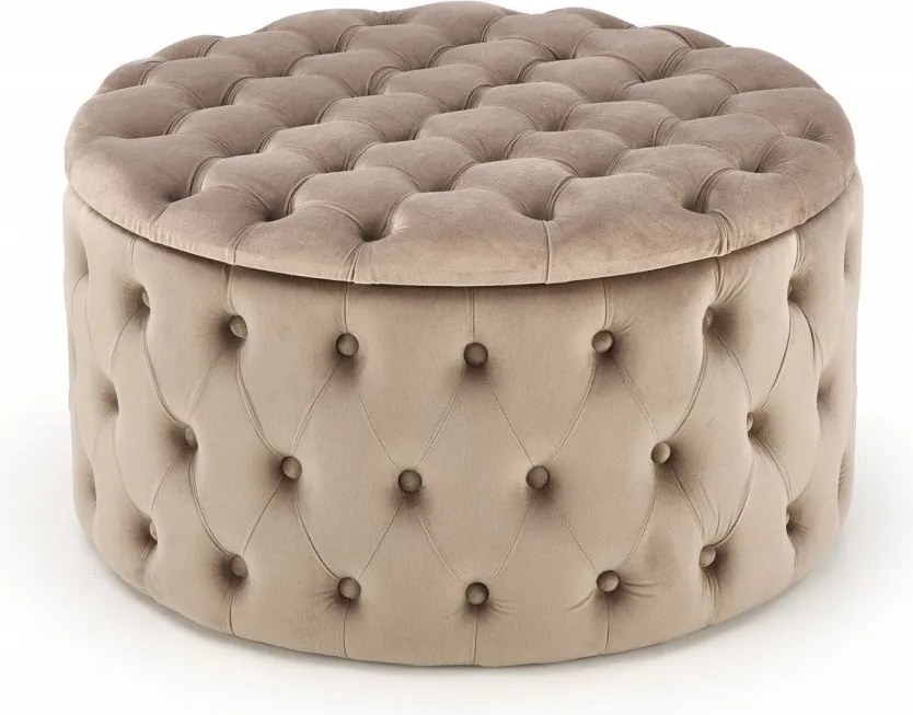 Pouf Nunez in beige - H40 cm