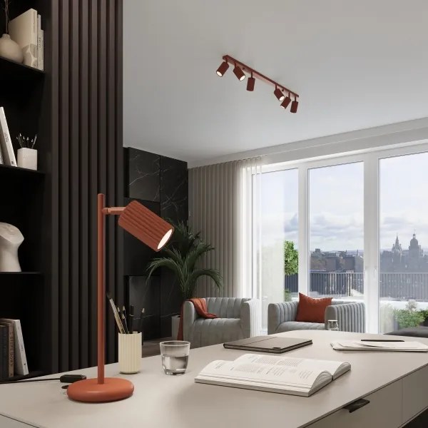 Sollux SL.1643 - Lampada da tavolo KARBON 1xGU10/10W/230V rosso