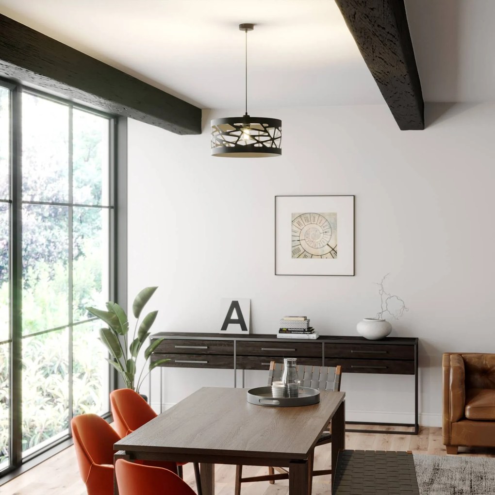 Lampada a sospensione Modul Frez SIGMA, dimmerabile, Nero, Soggiorno / Sala da pranzo, Metallo, Moderno, Lampada a sospensione