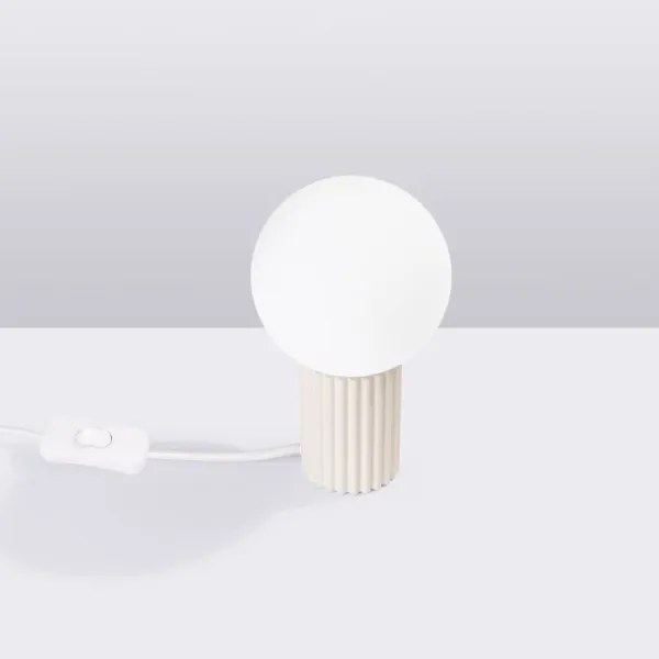 Sollux SL.1721 - Lampada da tavolo HALO 1xG9/8W/230V diametro 12 cm color crema