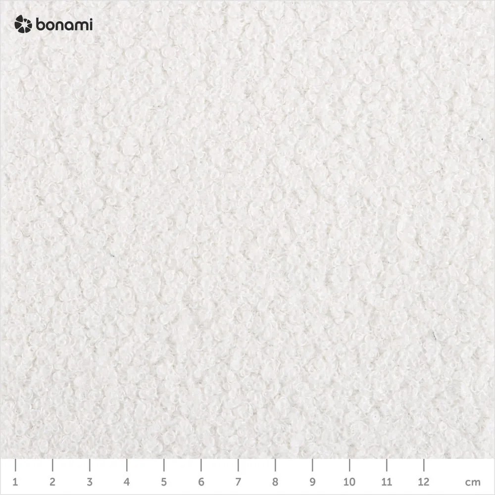 Sgabello in tessuto bouclé bianco Miuf - Miuform