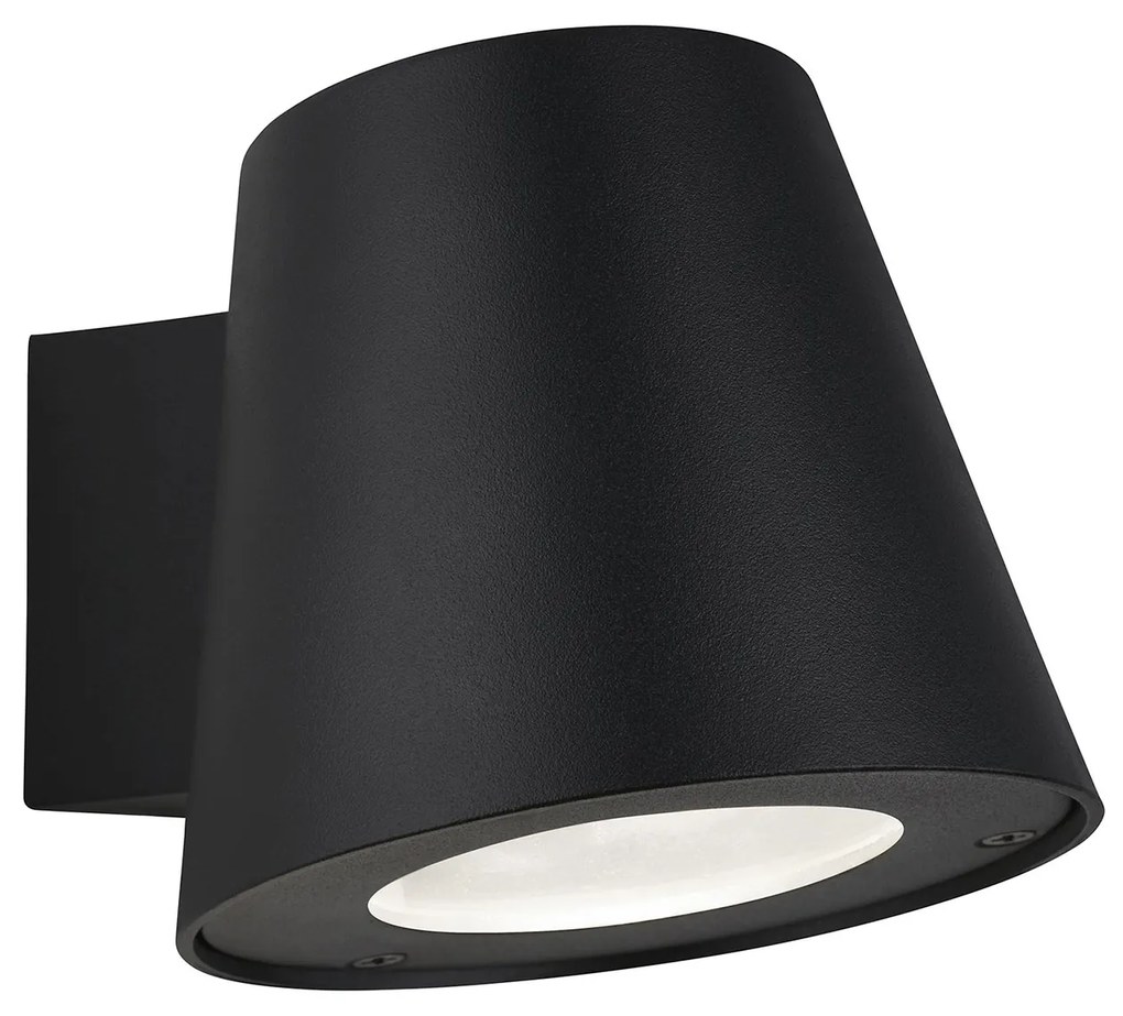 Applique Esterno Moderno Luanda Metallo Nero 1 Luce Gu10 4000K