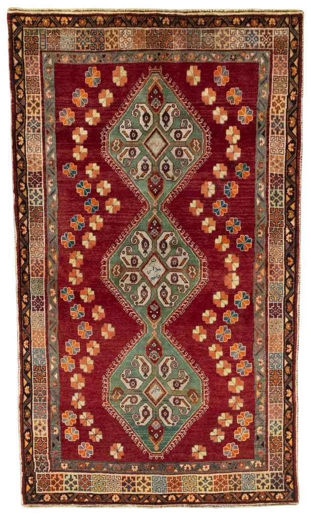 Gabbeh Tappeto 260 x 150 Rosso (Iran) Annodato A Mano