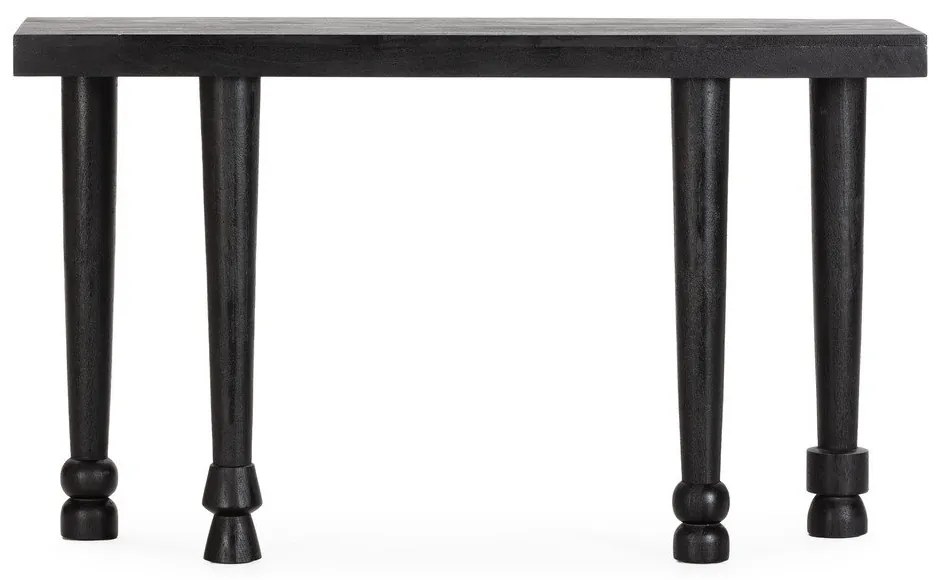 Tavolo consolle nero in mango massiccio 40x130 cm Inaya – MOME