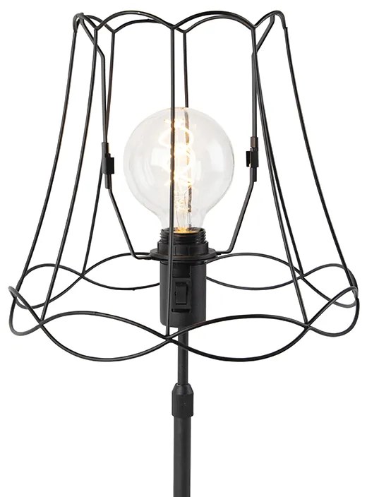 Lampada da tavolo nera con cornice Granny 30 cm regolabile - Parte